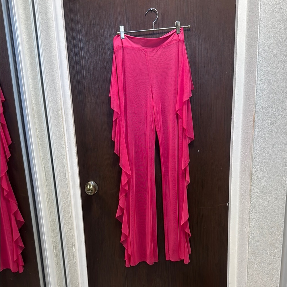 ASOS Pink Wide Leg Jumpsuit with Dramatic Side Draping